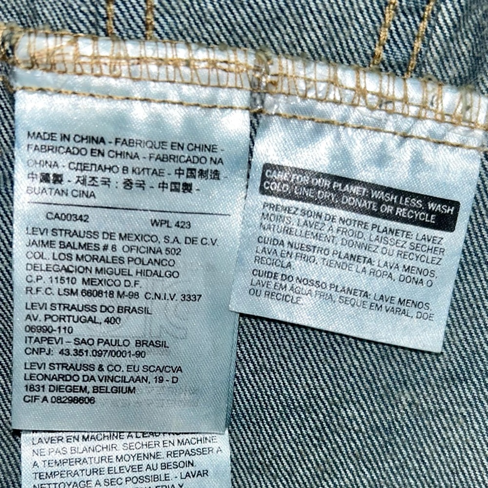 [Levi’s] Classic Denim Jean Sleeveless Vest - Small - Picture 6 of 8